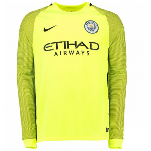 Manchester City Goalkeeper Soccer Jersey 16/17 LS Green